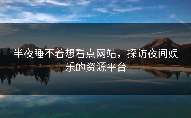 半夜睡不着想看点网站，探访夜间娱乐的资源平台